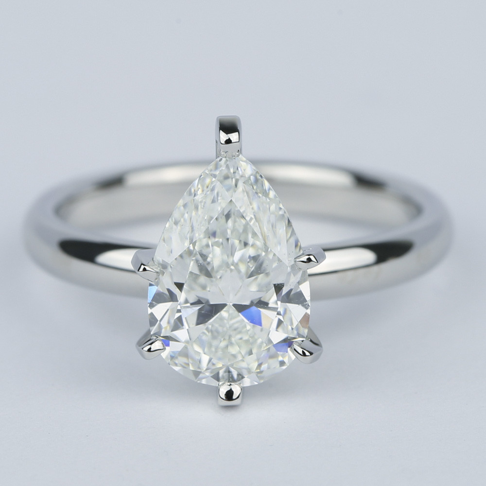 2 Carat Diamond Rings
 2 Carat Pear Diamond Engagement Ring in Platinum
