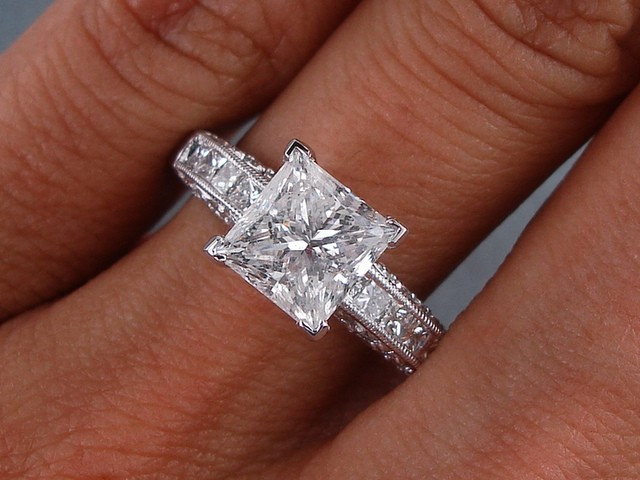2 Carat Diamond Rings
 2 16 CARATS CT TW PRINCESS CUT DIAMOND ENGAGEMENT RING G