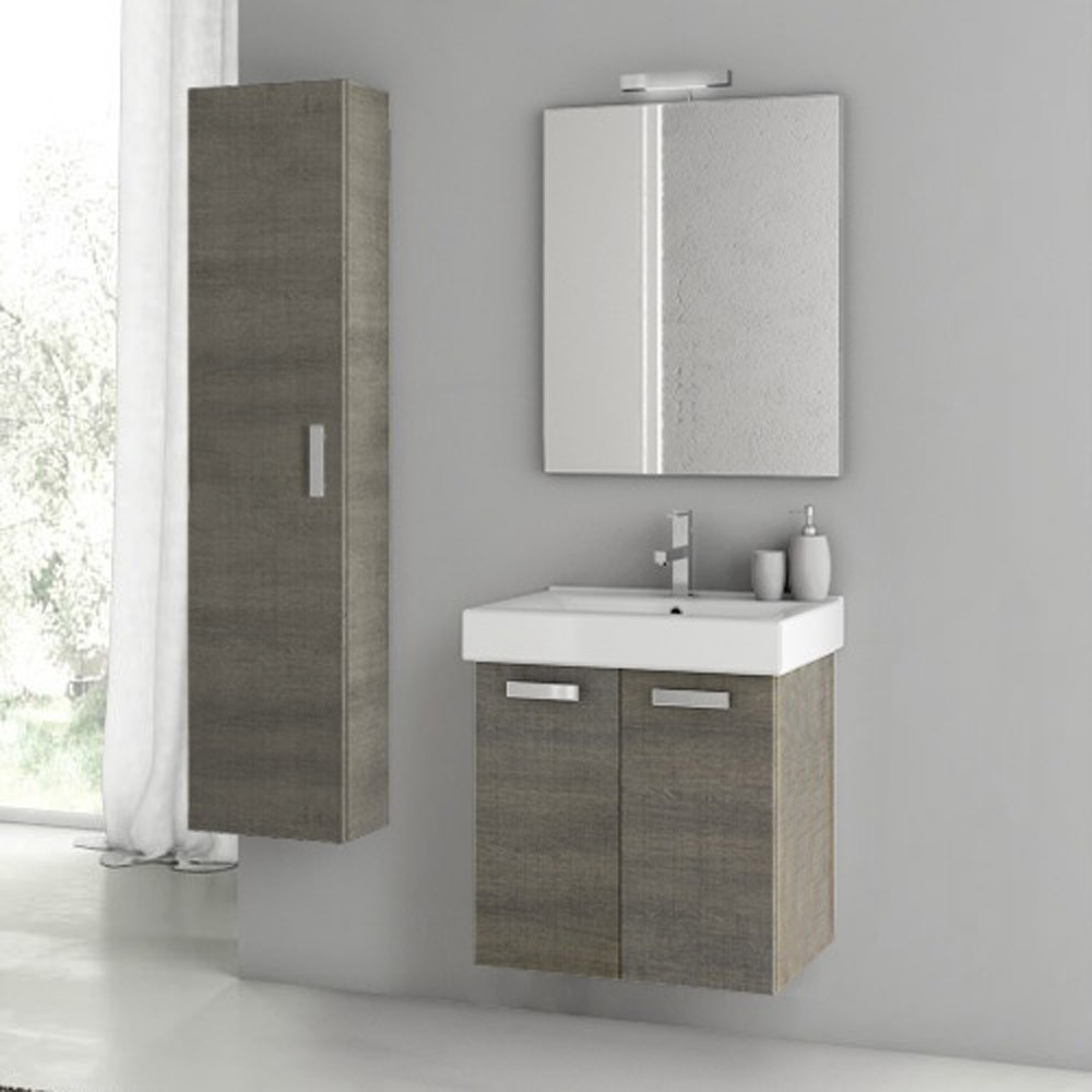 22 Inch Wide Bathroom Vanity
 Modern 22 inch Cubical Vanity Set with Storage Cabinet