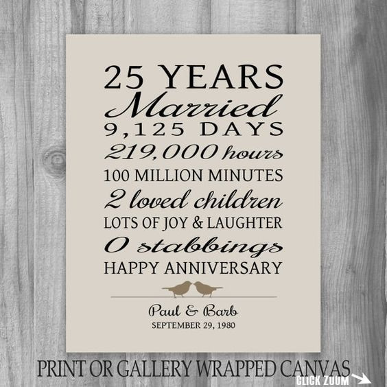 25th Wedding Anniversary Gift Ideas For Wife
 Pin by Erica Madden on Daddy & Mama s 25th Anniversary