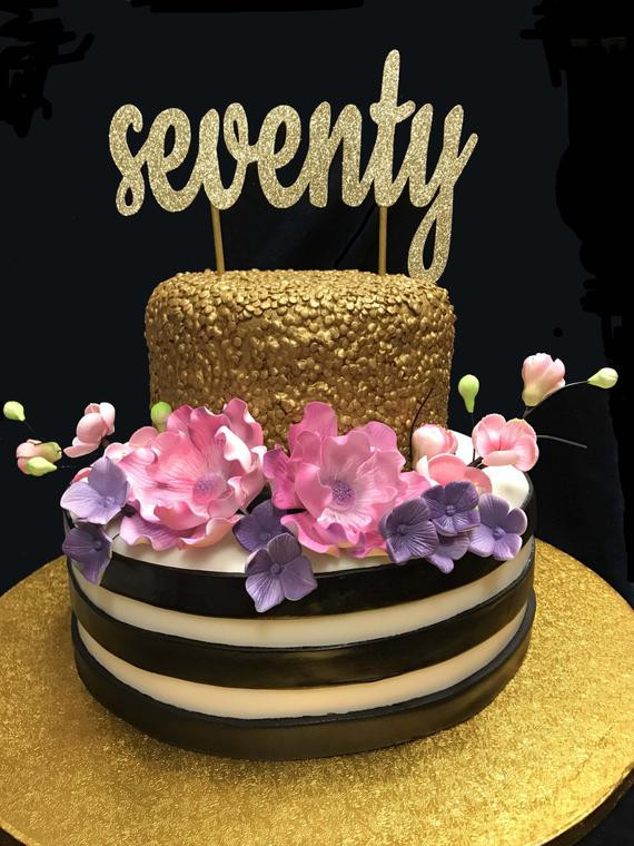 70th Birthday Cake
 Seventy Birthday Cake Topper 70th Cake Topper 70 Birthday