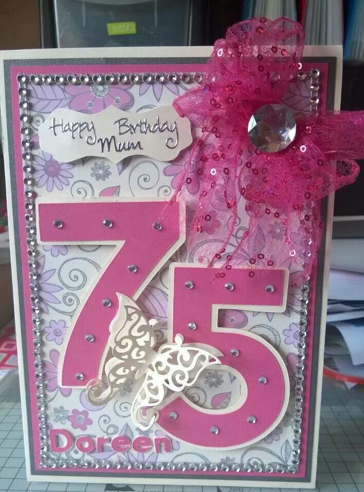 75Th Birthday Gift Ideas For Mom
 75 th Birthday Card Craft ideas in 2019