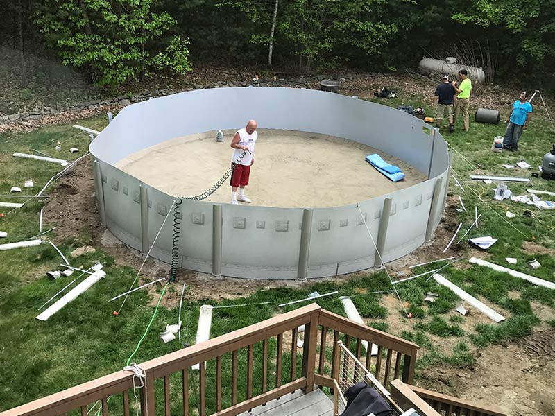 Above Ground Swimming Pool Installation
 Ground Pools Spartan Concrete Services Inc