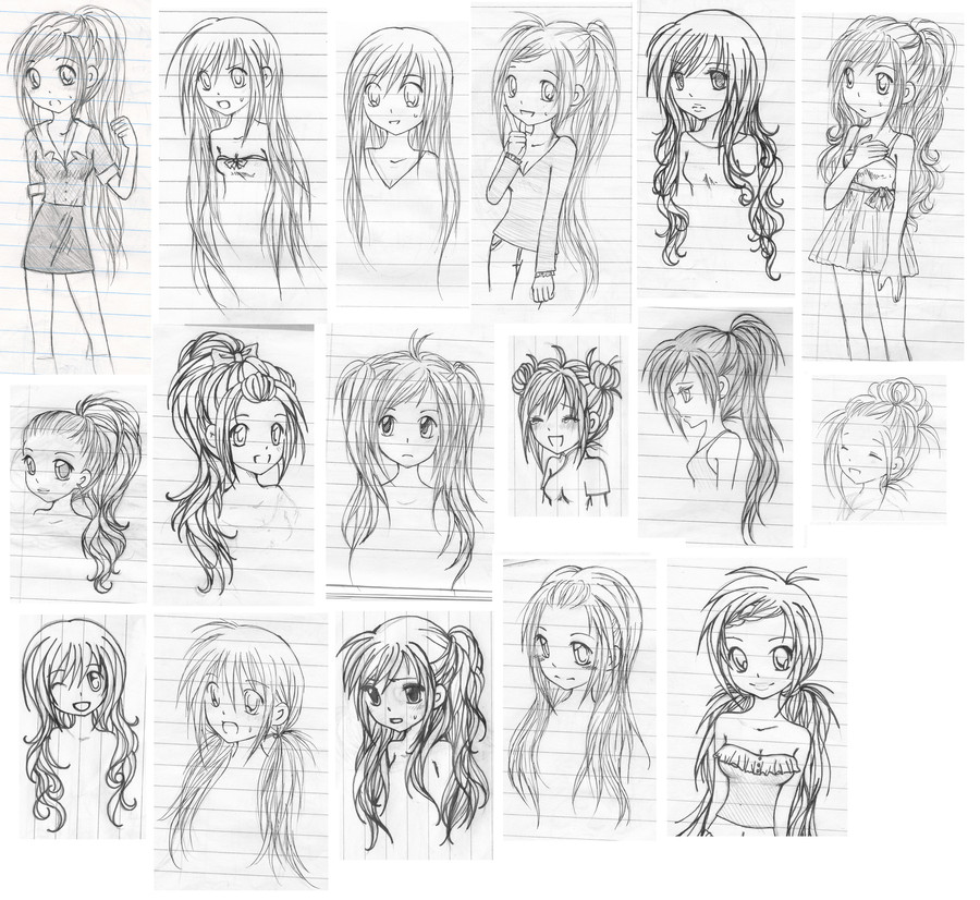 Anime Girl Hairstyle
 Cute Anime Hairstyles trends hairstyle