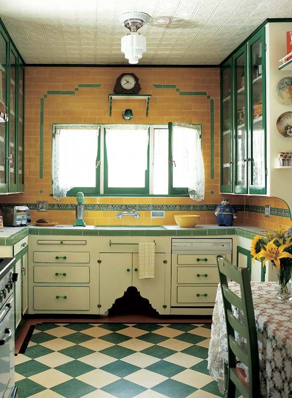 Art Deco Kitchen Tile
 Gallery Checkerboard Kitchen Floors