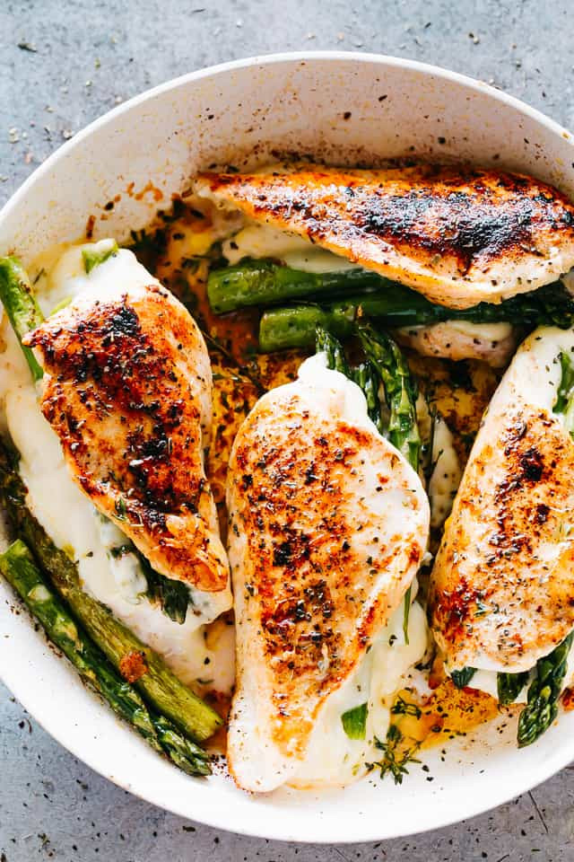Asparagus Stuffed Chicken
 Cheesy Asparagus Stuffed Chicken Breasts Recipe Ready in