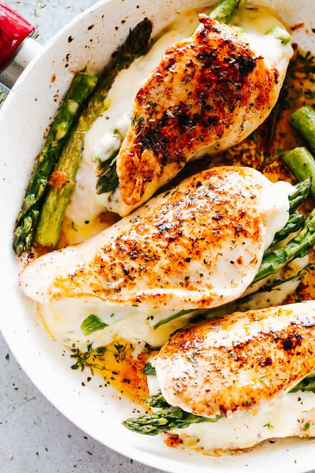 Asparagus Stuffed Chicken
 Cheesy Asparagus Stuffed Chicken Breasts Recipe Ready in