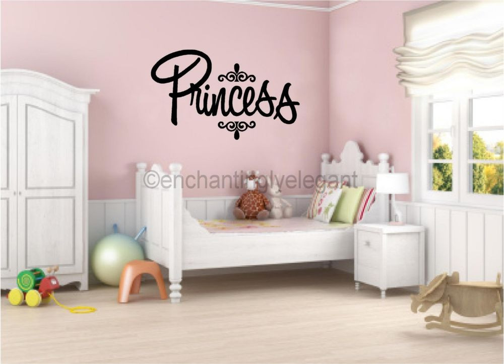 Baby Girl Wall Decorating Ideas
 Princess Vinyl Decal Wall Sticker Words Lettering Nursery