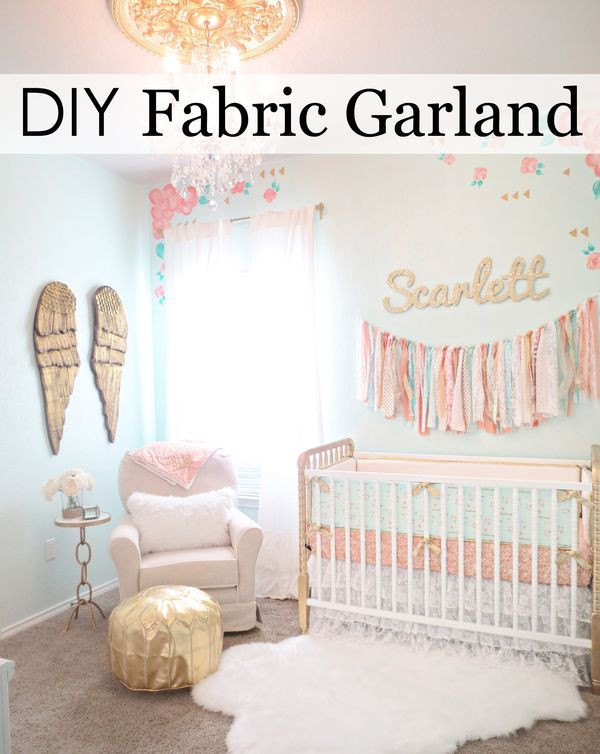 Baby Girl Wall Decorating Ideas
 This is the Easiest DIY Fabric Garland Ever