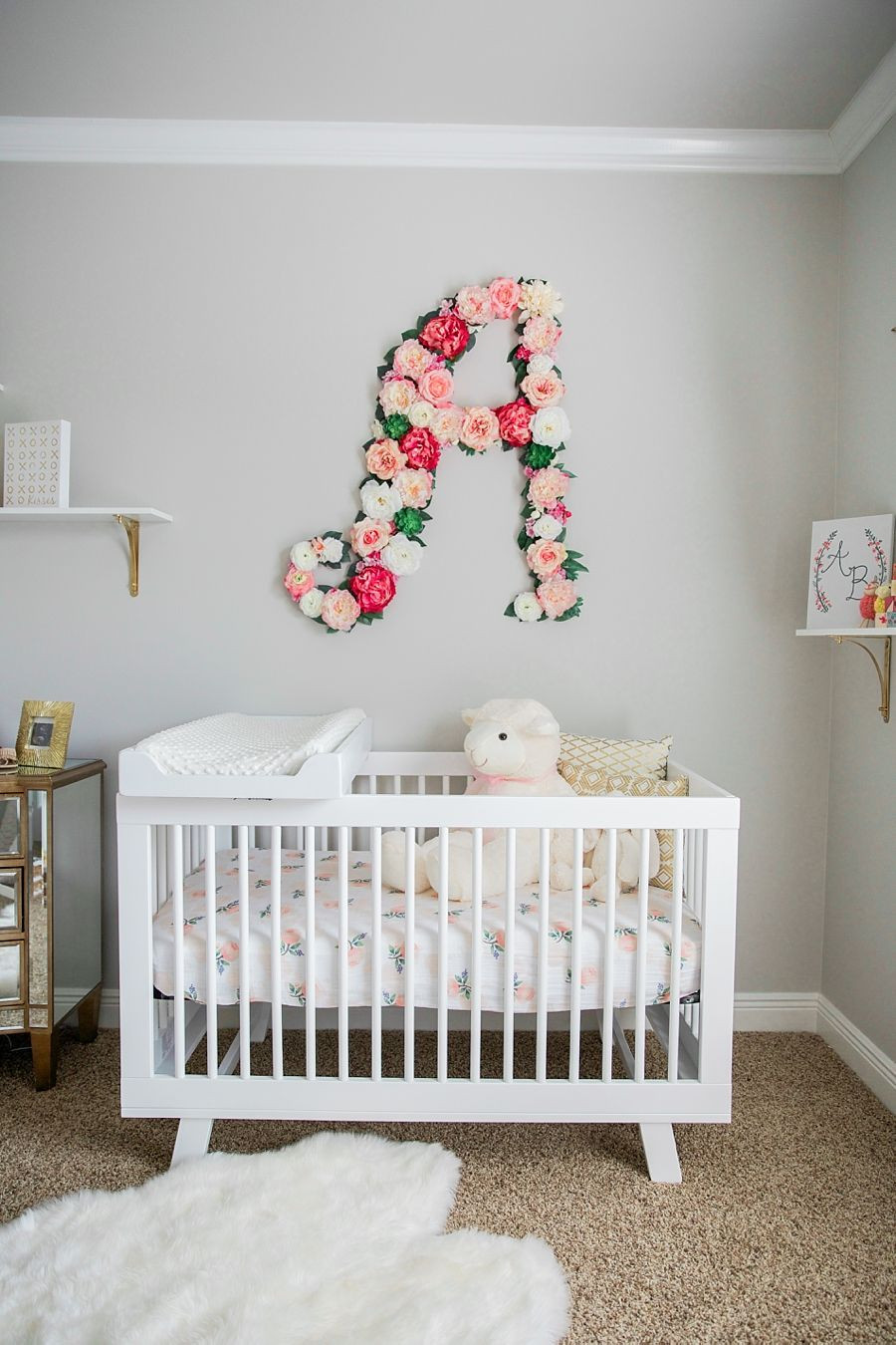 Baby Girl Wall Decorating Ideas
 Baby girl nursery with floral wall