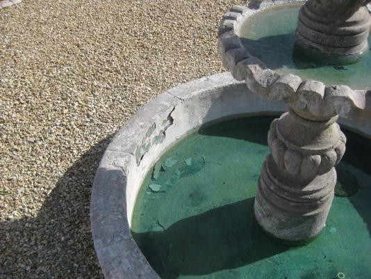 Backyard Fountains Do It Yourself
 Reline a cast outdoor water fountain DoItYourself