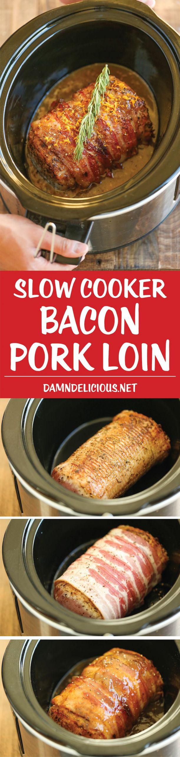 Bacon Wrapped Pork Tenderloin Slow Cooker
 Slow Cooker Bacon Wrapped Pork Loin