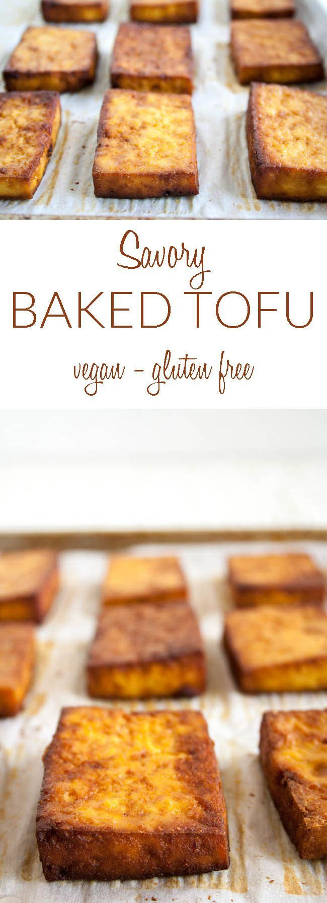 Baked Tofu Recipes Vegan
 Savory Baked Tofu vegan gluten free This healthy oven