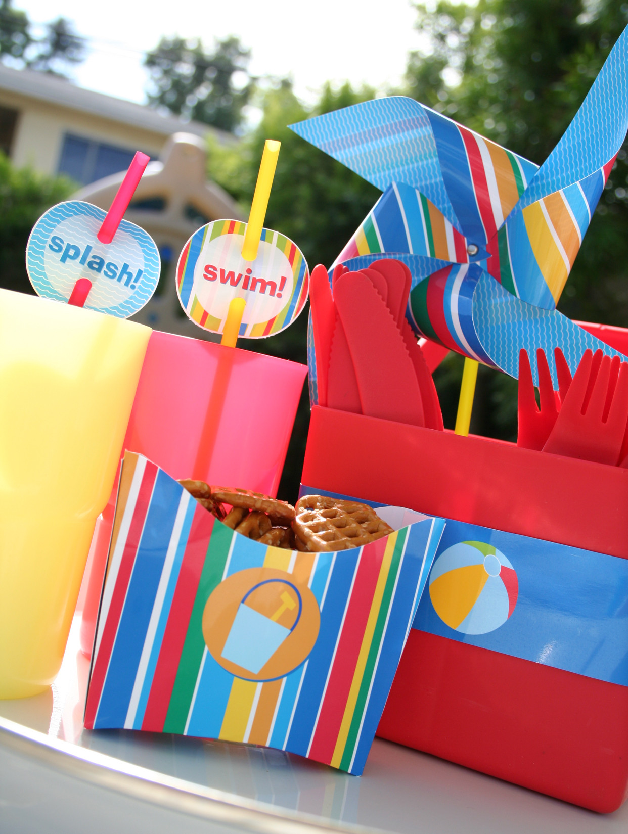 Bbq Pool Party Ideas
 Pool Swim Printable Party and Tablescape Paper and Cake