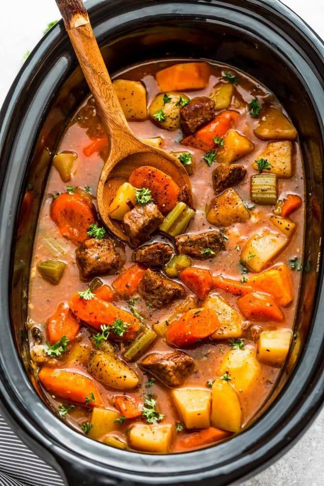 Beef Stew Recipe Stove Top
 Slow Cooker Beef Stew makes the best forting homemade