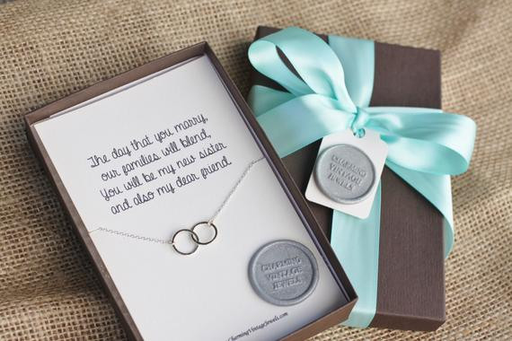 Best Wedding Gifts For Sister
 Sister in Law New Sister Wedding Necklace by TheCharmedBelle