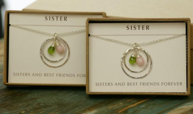 Best Wedding Gifts For Sister
 Sister Jewelry Birthstone Necklace For Sister Wedding Gift