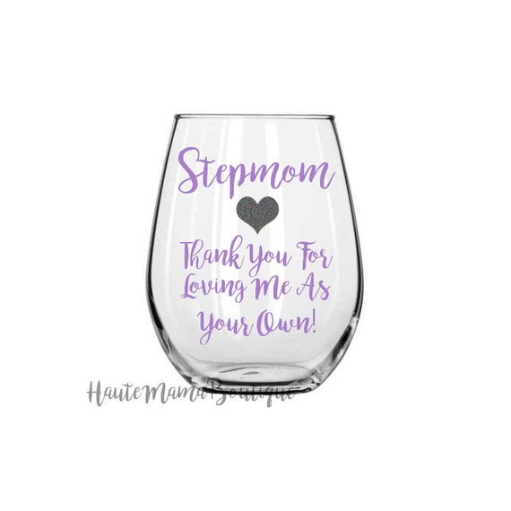 Birthday Gift Ideas For Stepmom
 Stepmom Wine Glass Stepmom Gift Step mom Wine Glass
