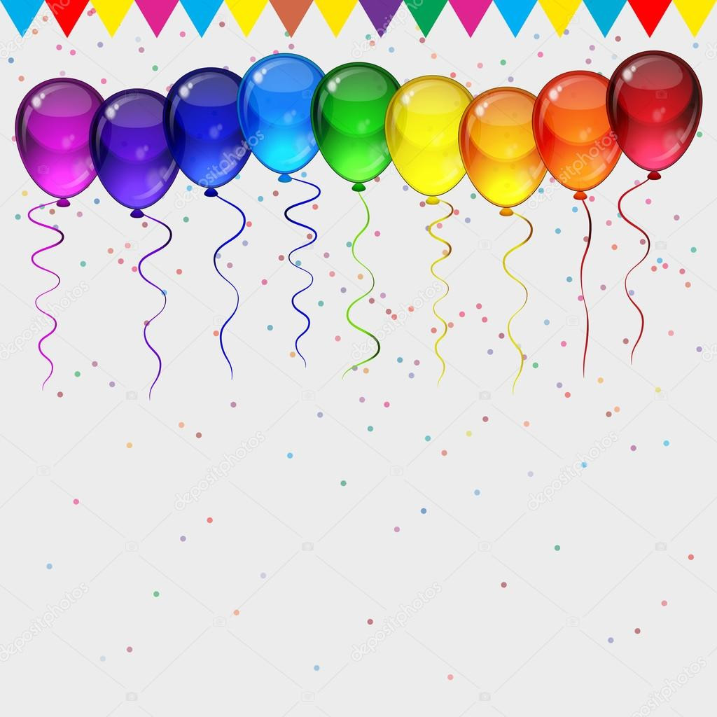 Birthday Party Background
 Birthday party vector background realistic transparency