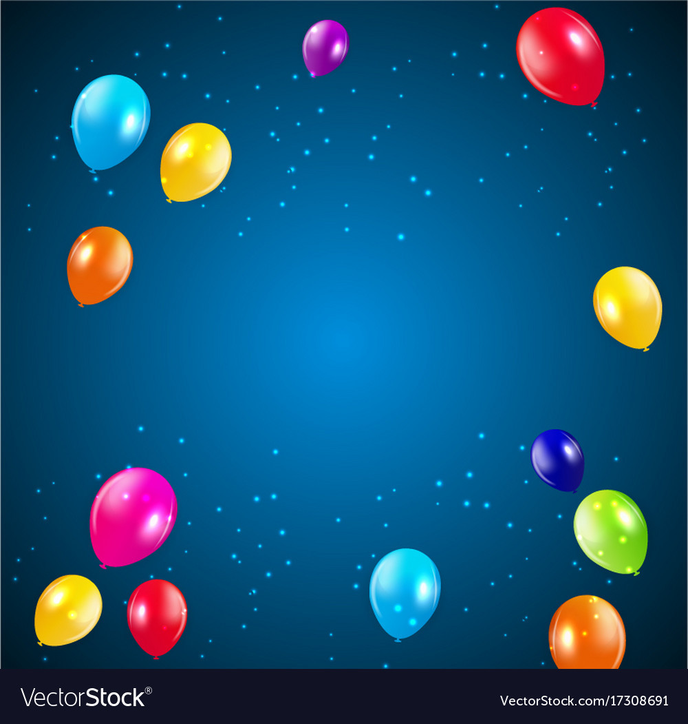 Birthday Party Background
 Happy birthday party background with flags and Vector Image