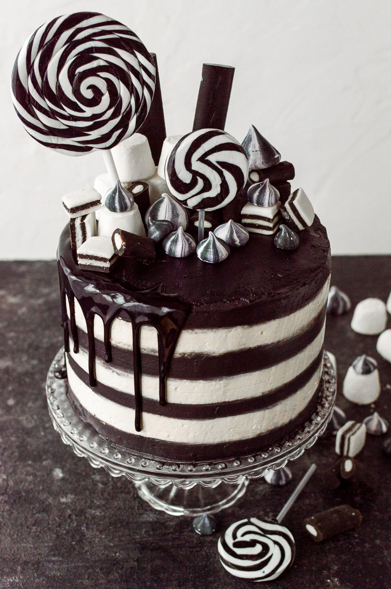 Black And White Birthday Cakes
 Monochrome Cake Domestic Gothess