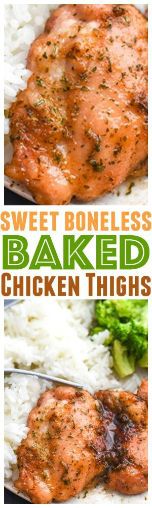Boneless Chicken Thigh Recipe Baked
 Baked Boneless Chicken Thighs Courtney s Sweets