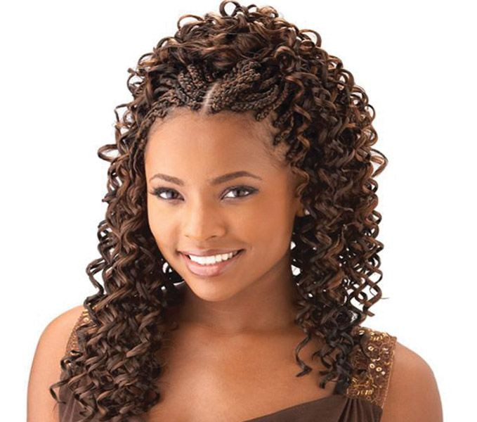 Braids Hairstyles For Curly Hair
 cornrow with curly weave