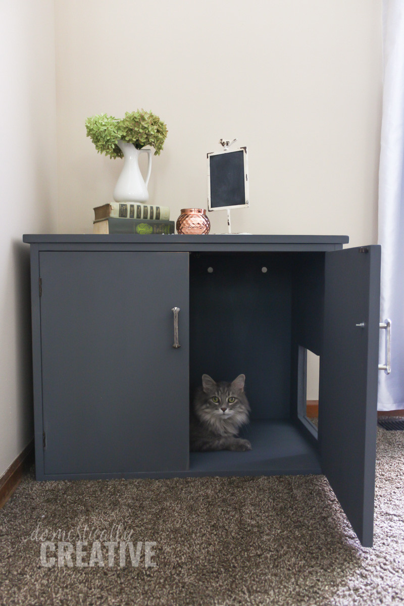 Cat Litter Box Furniture DIY
 DIY Litter Box Cabinet