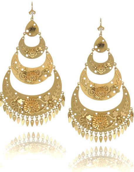 Chandelier Earrings Gold
 Latest Fashions Gold Ear Rings