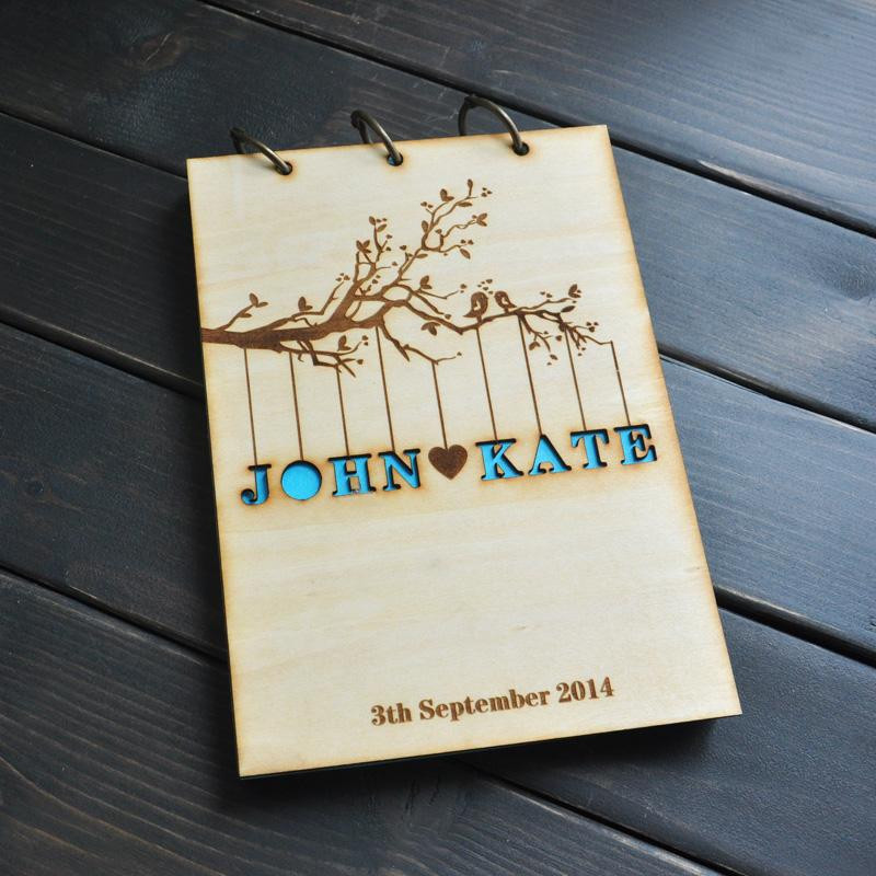 Cheap Guest Books For Weddings
 2017 Personalized Wedding Guest Book Rustic Wedding