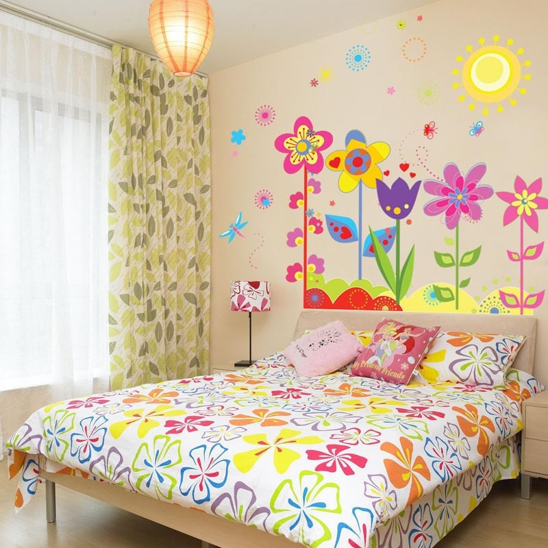 Childrens Bedroom Wall Stickers Removable
 Wall sticker Flower Butterfly Removable Vinyl Decal Art