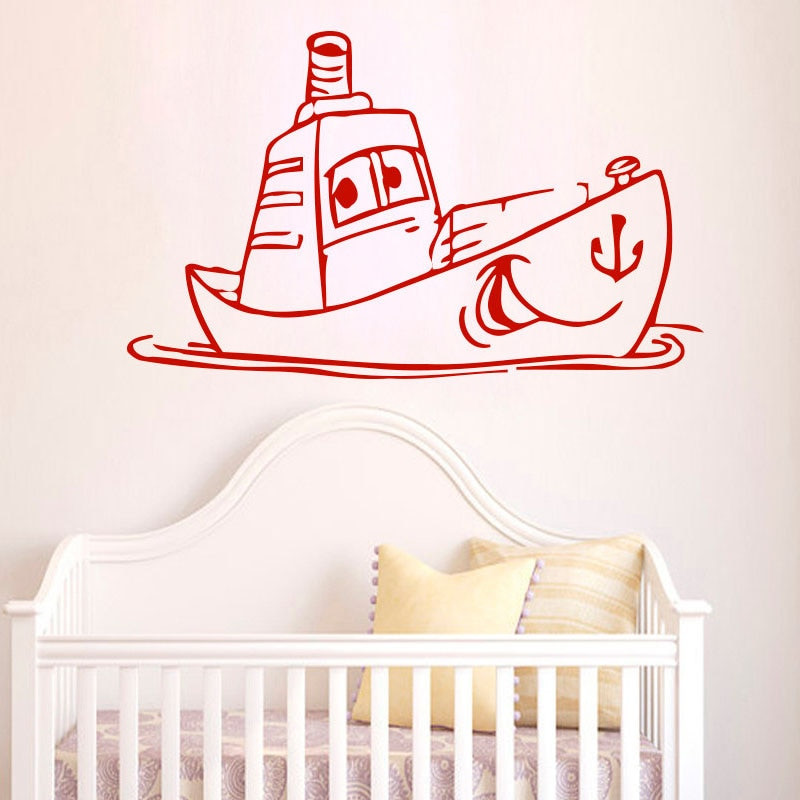 Childrens Bedroom Wall Stickers Removable
 DIY Kids Bedroom Wall Stickers Nursery Boat Sticker Vinyl
