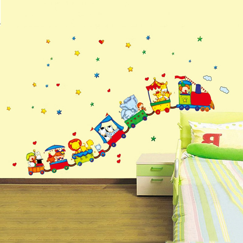 Childrens Bedroom Wall Stickers Removable
 Cute 3d train wall stickers for kids rooms removable cars