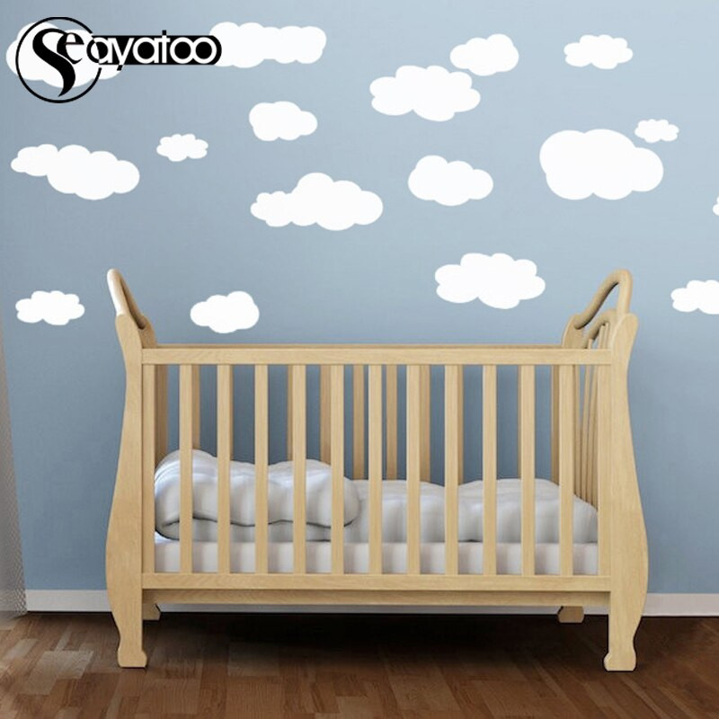 Childrens Bedroom Wall Stickers Removable
 Aliexpress Buy White Clouds Vinyl Wall Sticker Decal