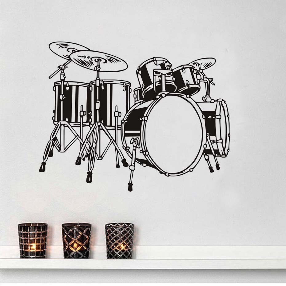 Childrens Bedroom Wall Stickers Removable
 DCTOP Drum Set Wall Decals Children Bedroom Wall Decor