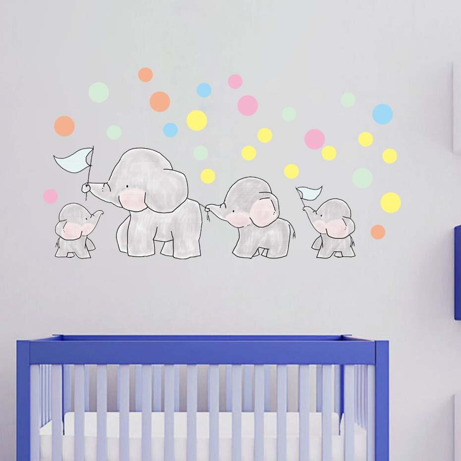 Childrens Bedroom Wall Stickers Removable
 Polk Dots Wall Decals For Kids Bedroom Vinyl Wall Sticker