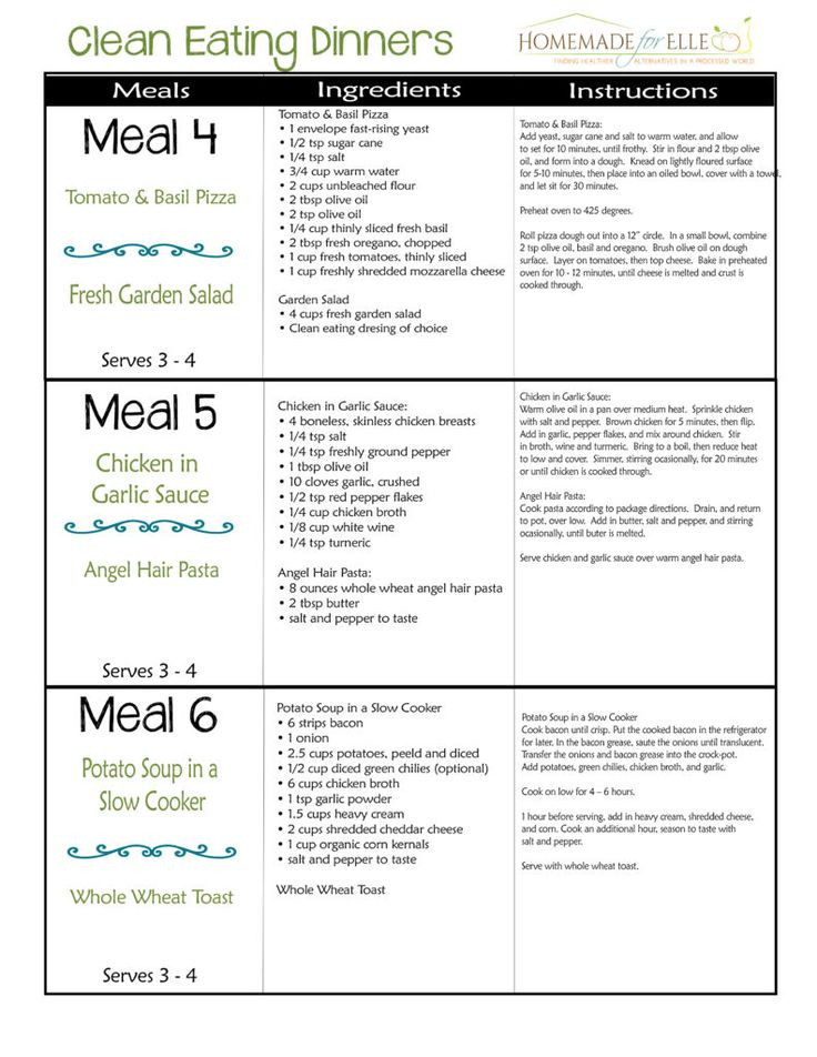 Clean Eating Meal Plans
 Free Clean Eating Meal Plan on a Bud