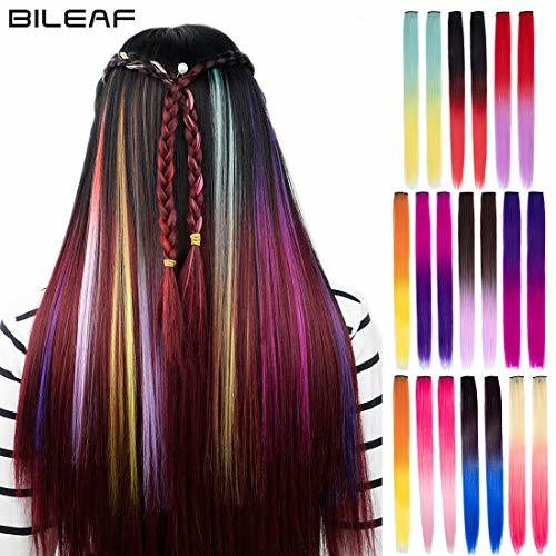 Color Hair Extensions For Kids
 20pcs Colored Party Clip in Hair Extensions for Kids 18