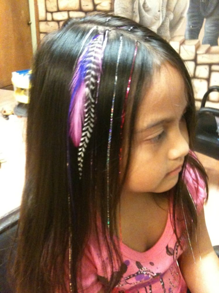 Color Hair Extensions For Kids
 Hair Feathers and Hair Tinsel at Shear Adventures Yelp
