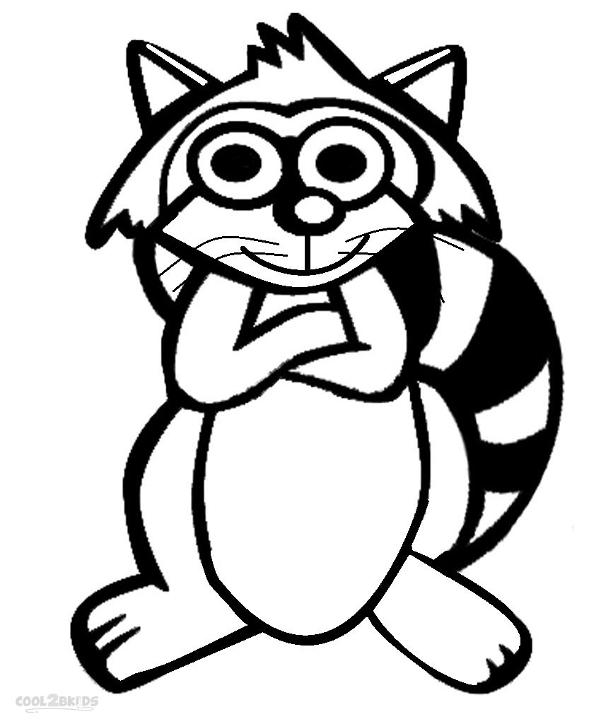 Coloring Book Pages For Toddlers
 Printable Raccoon Coloring Pages For Kids