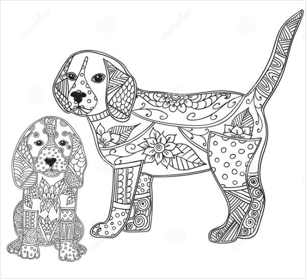 Coloring Pages For Adults Dogs
 9 Puppy Coloring Pages JPG AI Illustrator Download