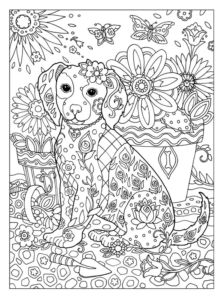 Coloring Pages For Adults Dogs
 Marjorie Sarnat Dazzling Dogs