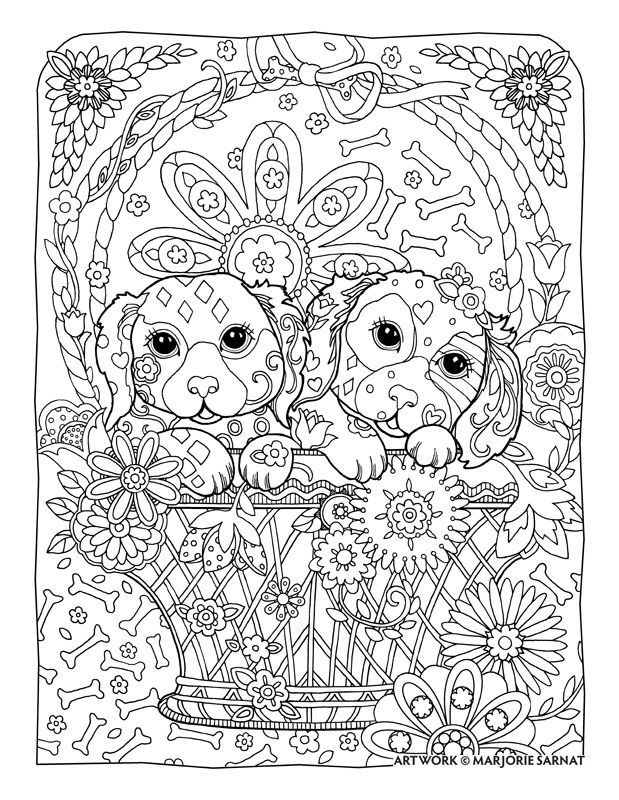 Coloring Pages For Adults Dogs
 Creative Haven Dazzling Dogs Coloring Book by Marjorie