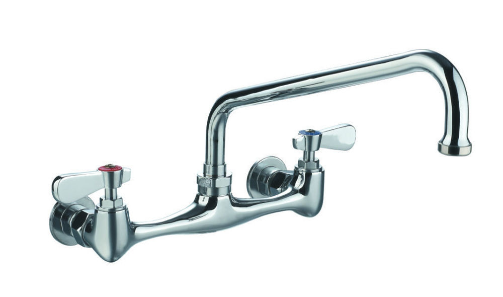 Commercial Kitchen Faucets Wall Mounted
 New ercial Sink Faucet 8" OC Wall Mount 8" Spout for