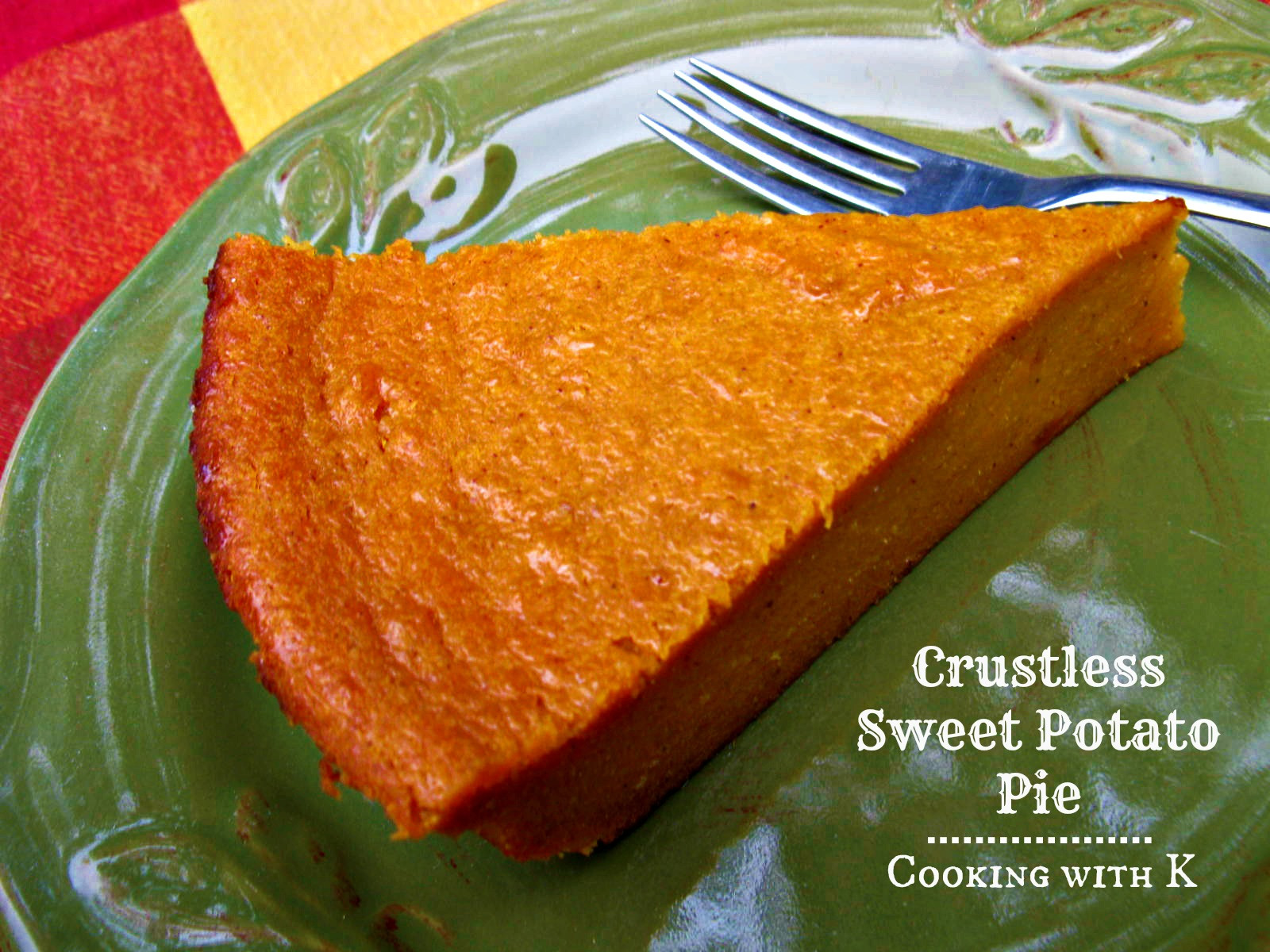 Crustless Sweet Potato Pie
 Cooking with K Crustless Sweet Potato Pie a classic way