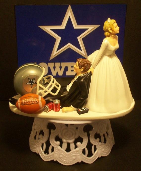 Dallas Cowboys Wedding Cake
 DALLAS COWBOYS Football bride and groom funny wedding by