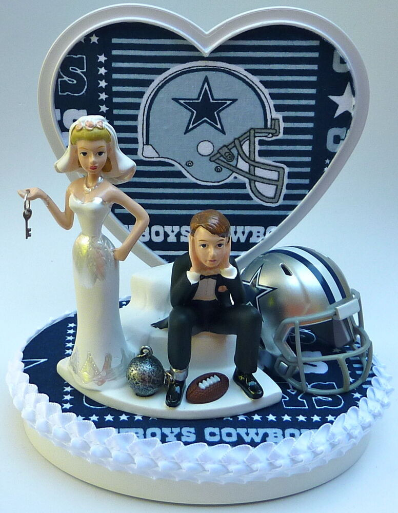 Dallas Cowboys Wedding Cake
 Wedding Cake Topper Dallas Cowboys Themed Football Ball
