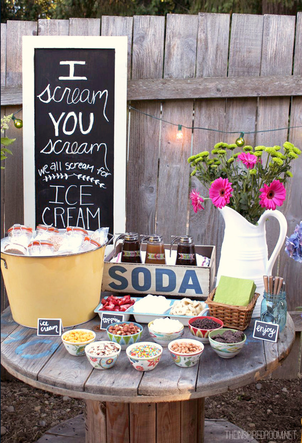 Decoration Ideas For Backyard Party
 Backyard Ice Cream Party Summer Fun The Inspired Room