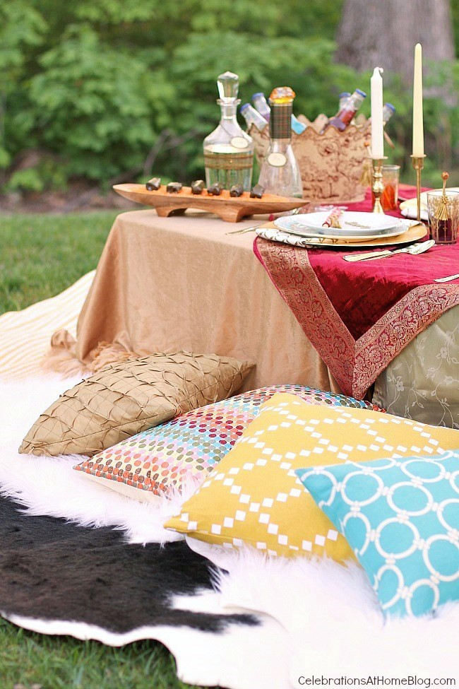 Dinner Party Seating Ideas
 Moroccan Inspired Party Tablescape & Party Ideas