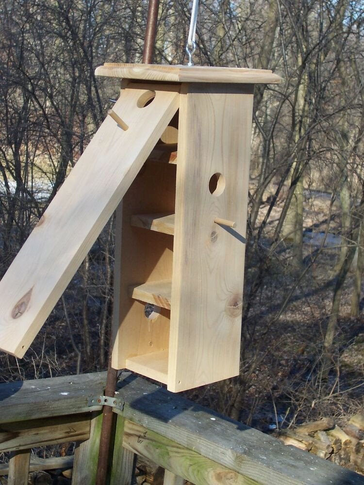DIY Bird House Plans
 Birdhouse Handmade Functional Outdoors CedarWood clean out